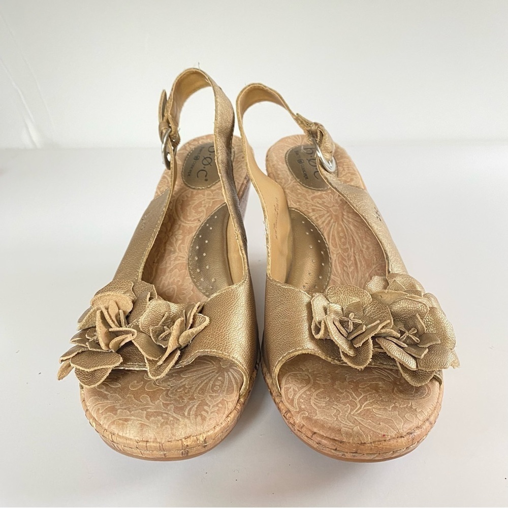 B.O.C. BORN CONCEPT Gold Wedge Sandals - Picture 10 of 14